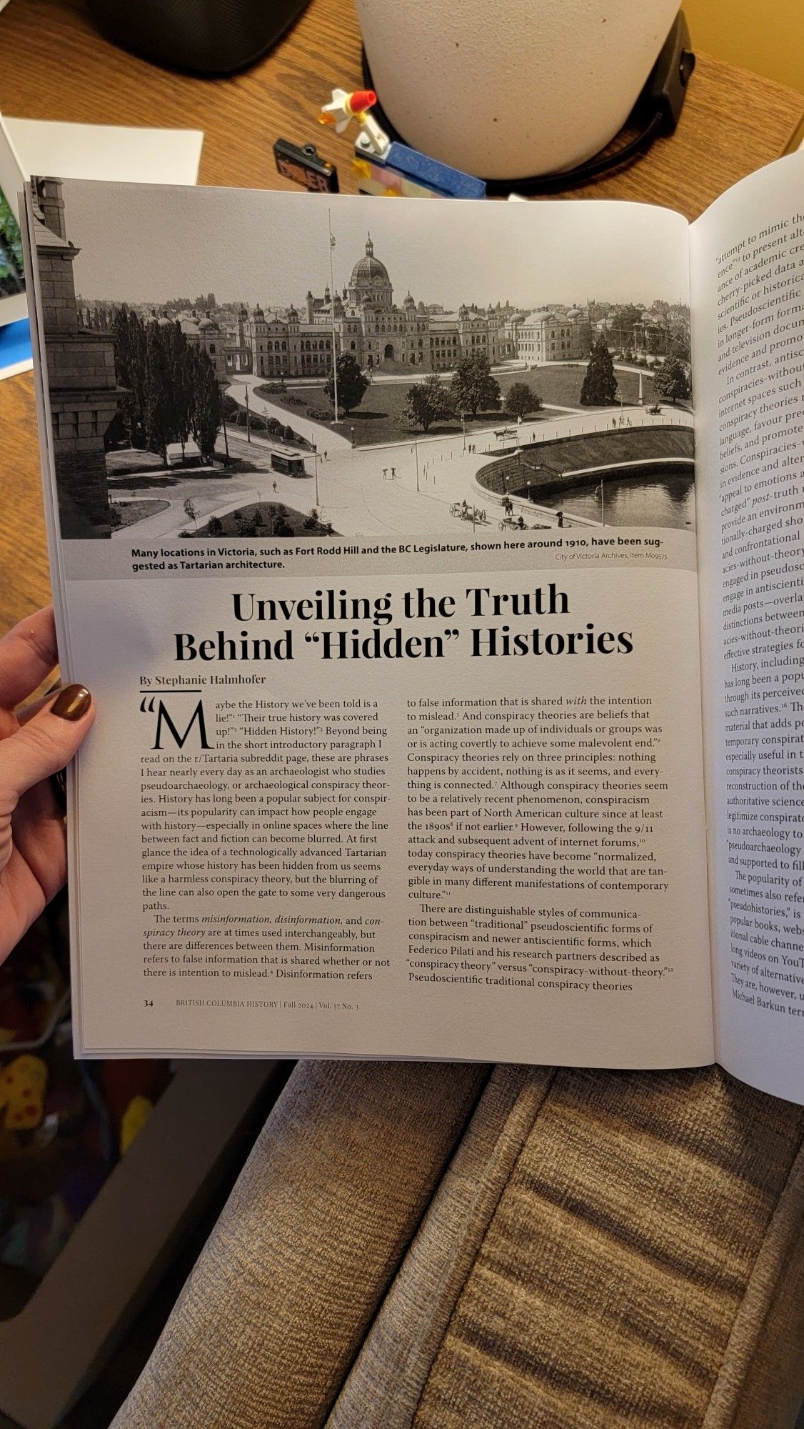 First page of my article, titled "Unveiling the Truth Behind Hidden Histories"