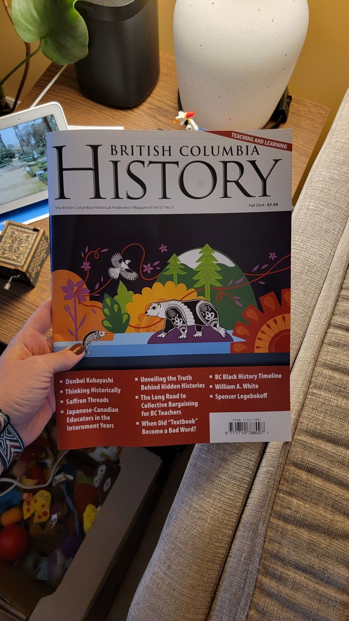 Magazine cover for BC History Magazine