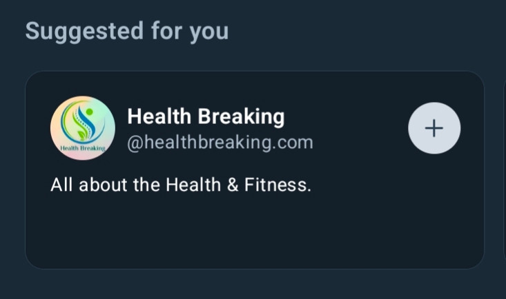 Suggested for you

Health Breaking
@ health breaking dot com

All about the Health & Fitness.