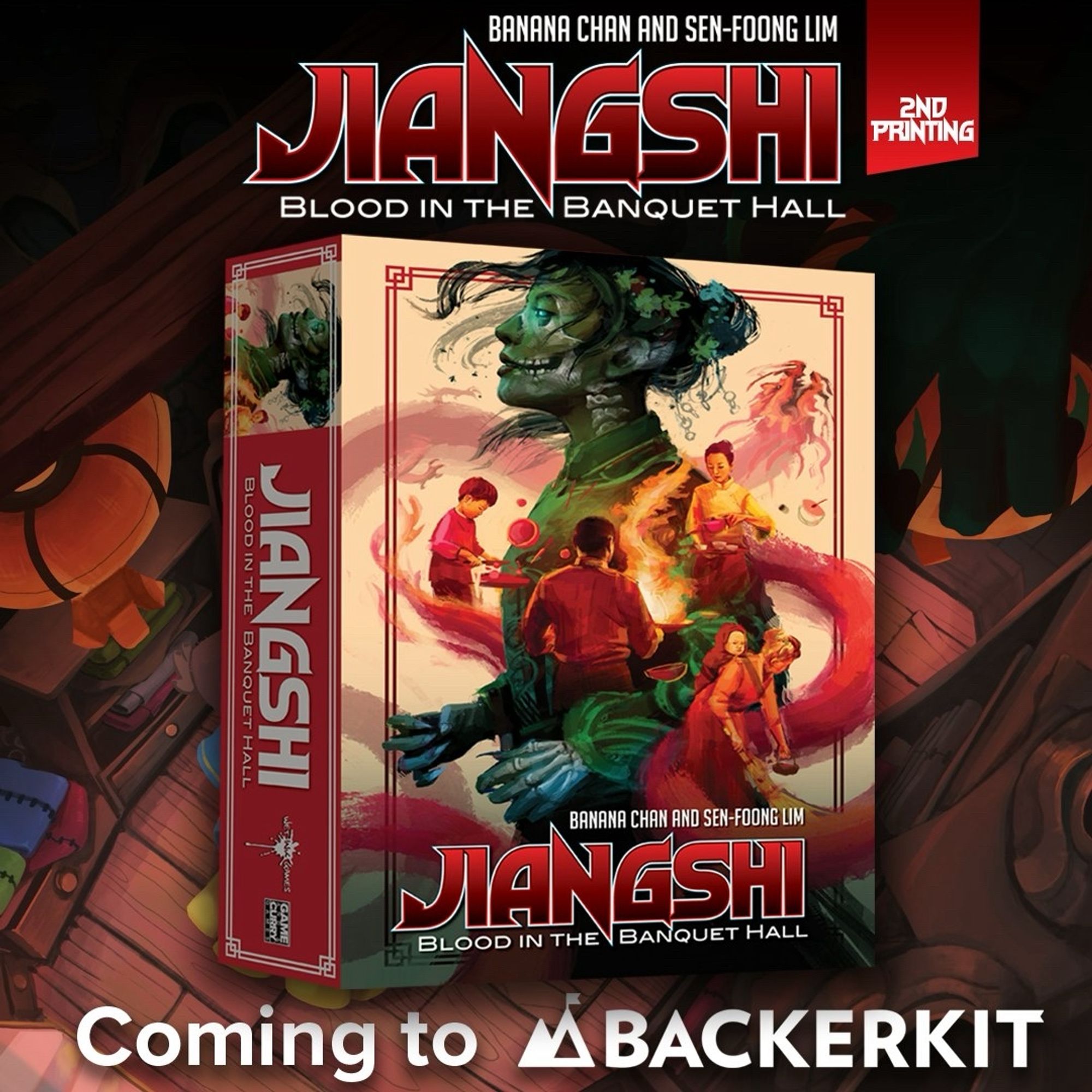 The cover for Jiangshi: Blood in the Banquet Hall - coming to BackerKit