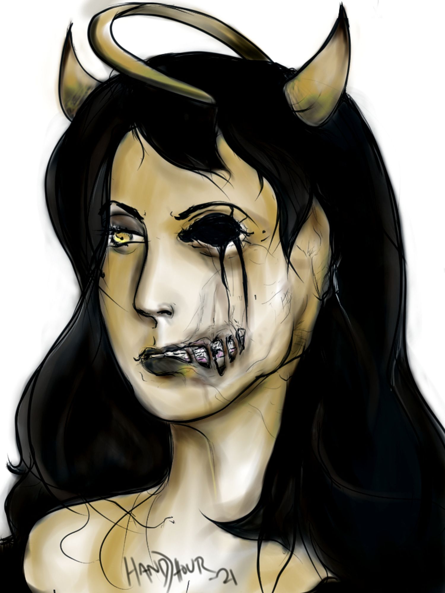 Fanart of Alice Angel from Bendy and the Ink Machine done in 2021.