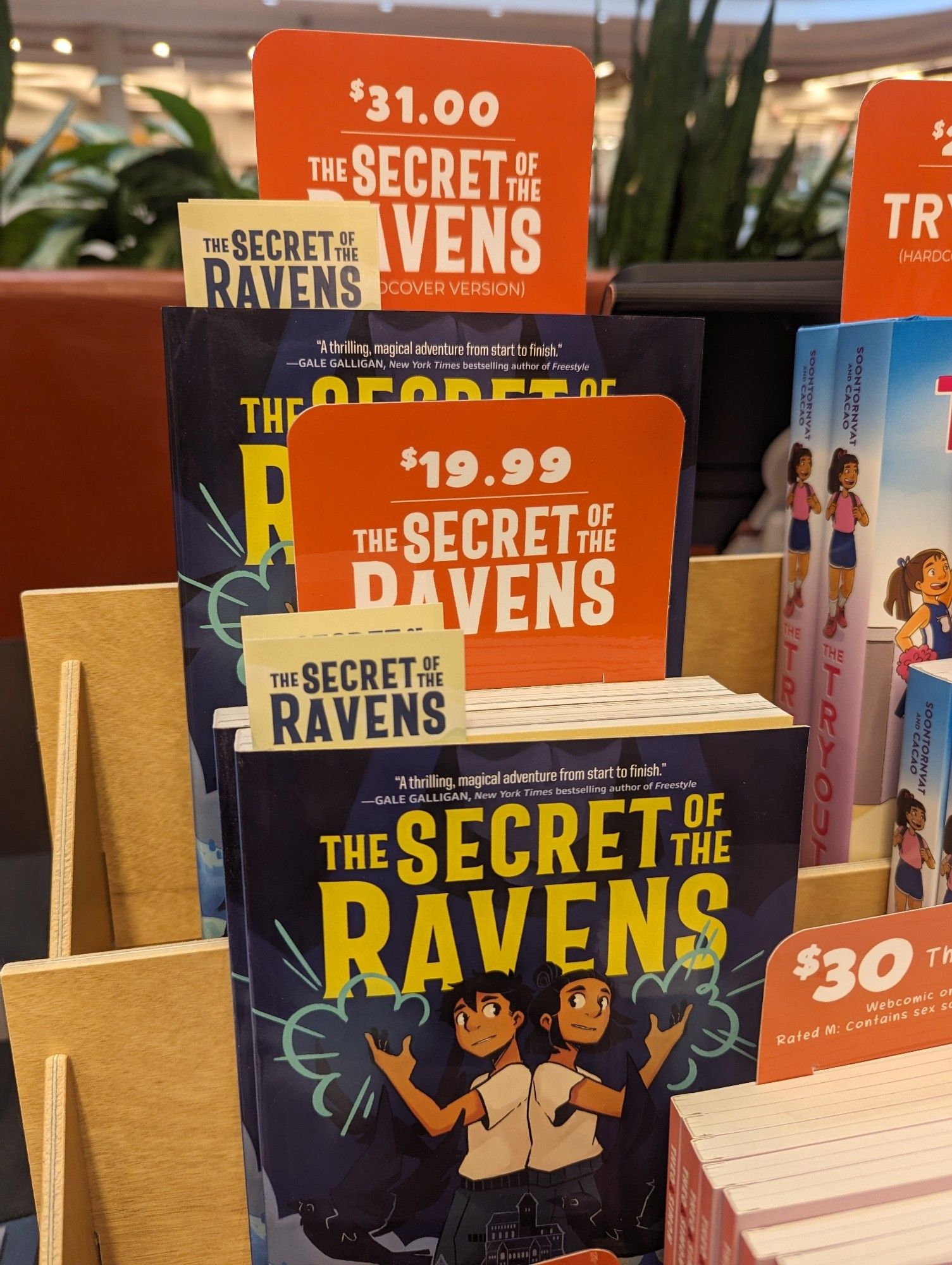 The secret of the ravens is on display with bookmarks placed inside