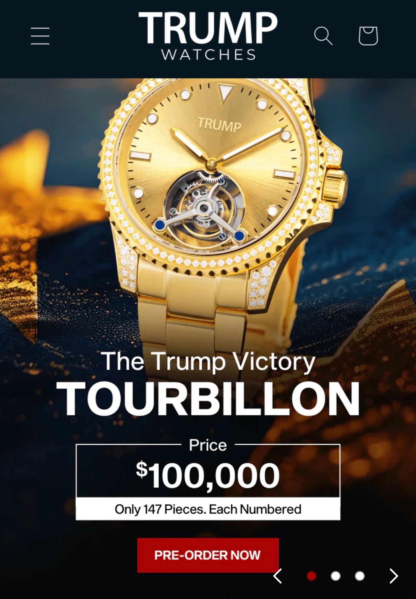 Ugly gold trump watch is $100k