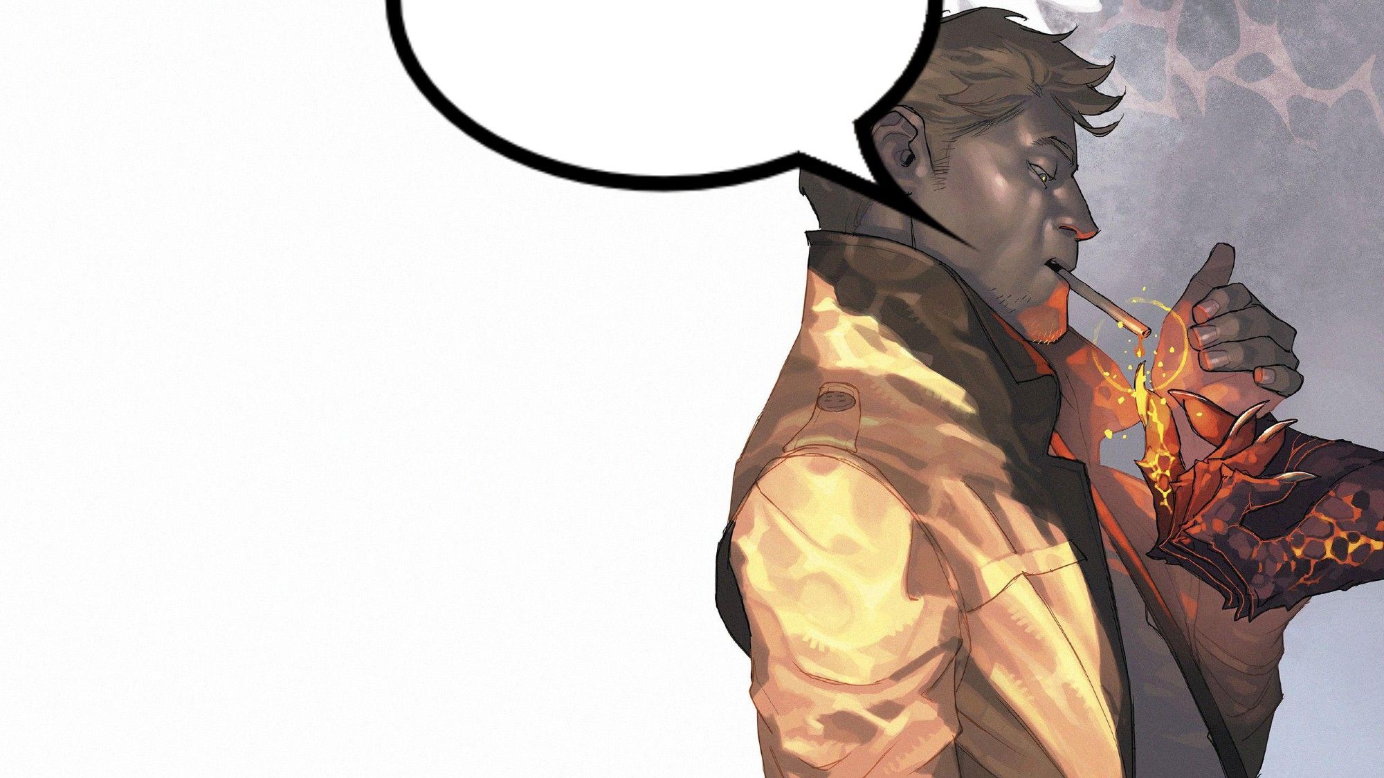 picture of john constantine with speech bubble suggesting the words of the post are coming from him.