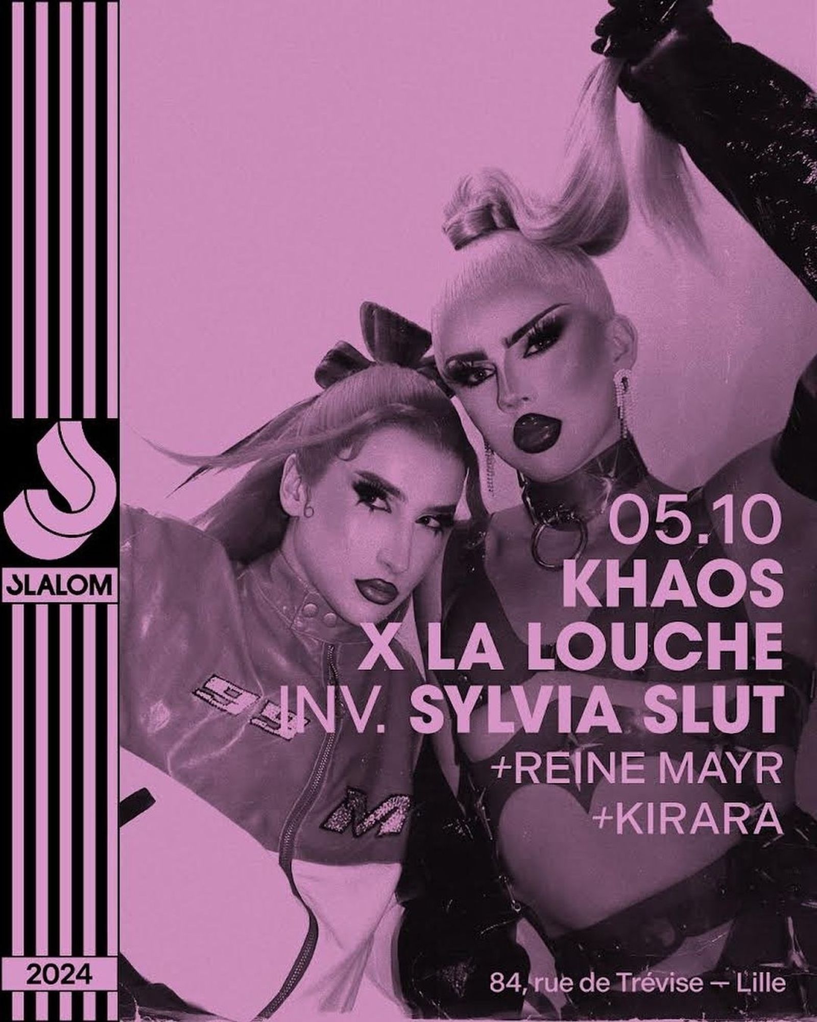 second poster of the event with So Loic (famous make-up artist in Paris) and Karmia (drag-queen and friend of So Loic)