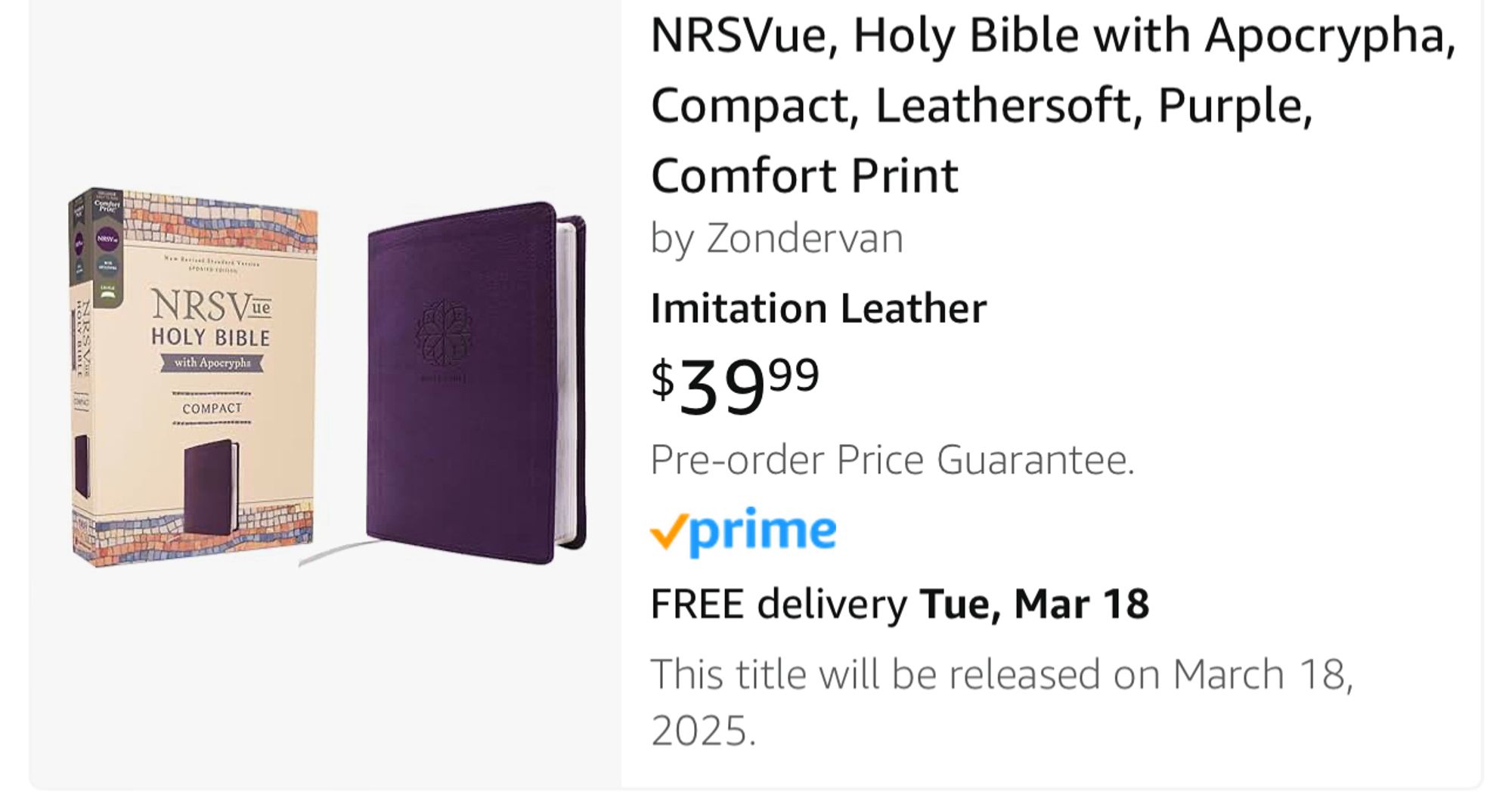 Zoomed in on the purple comfort print imitation leather edition for $39.99.