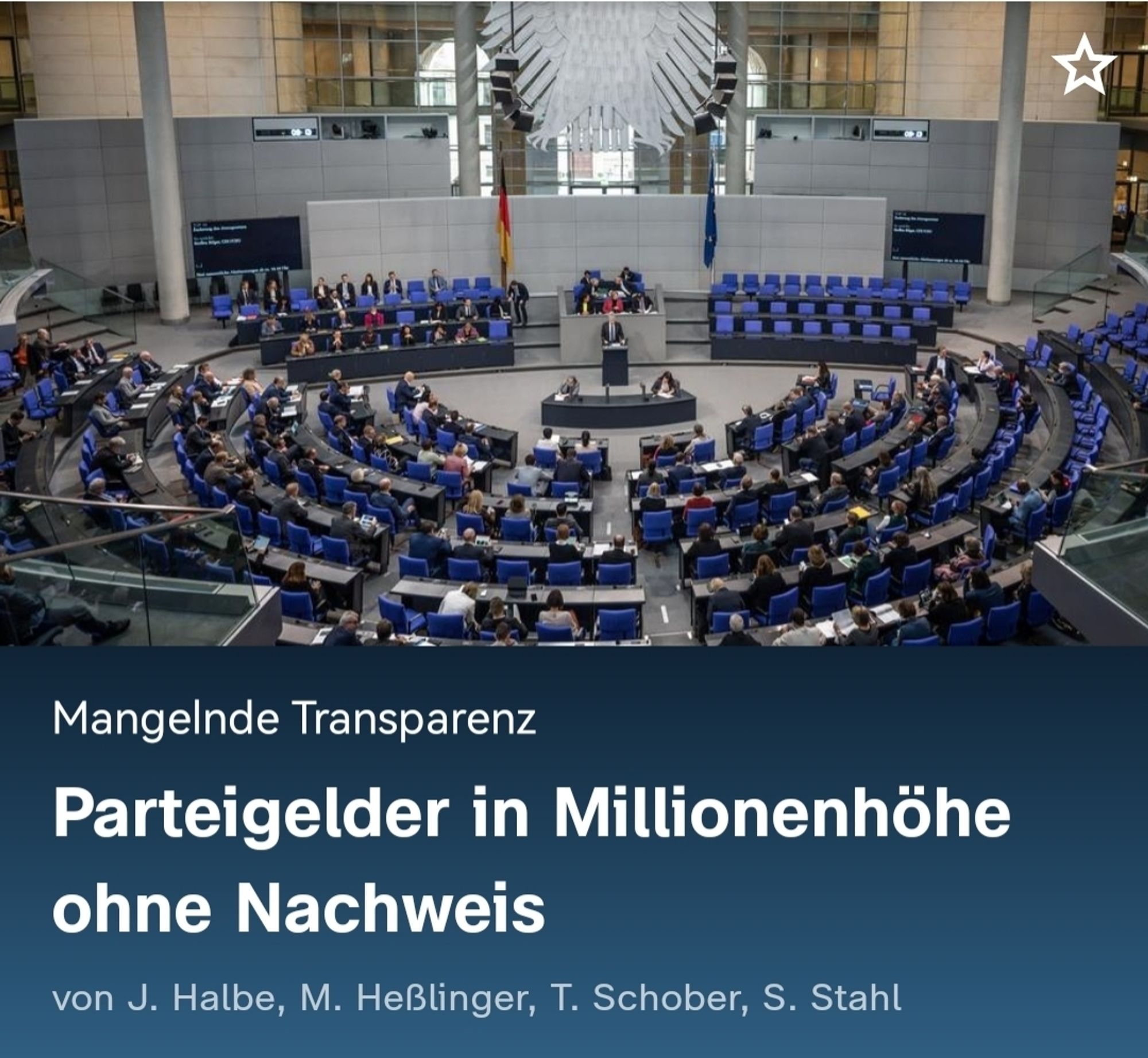 Parteigelder in Millionenhöhe ohne Nachweis