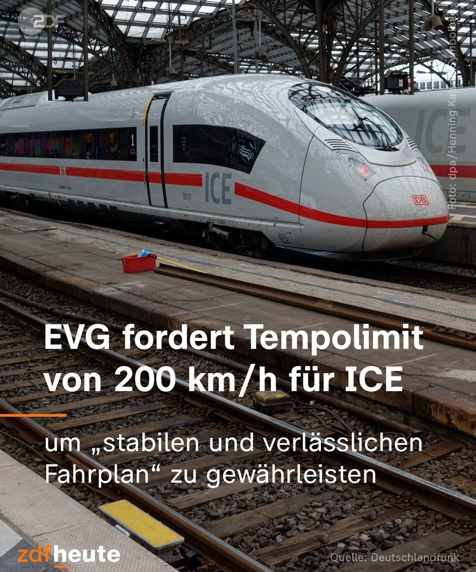 EVG fordert Tempolimit von 200km/h für ICE um stabilen Fahrplan zu gewährleisten