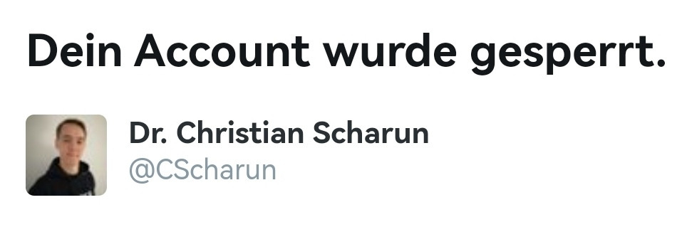 Dein Account wurde gesperrt