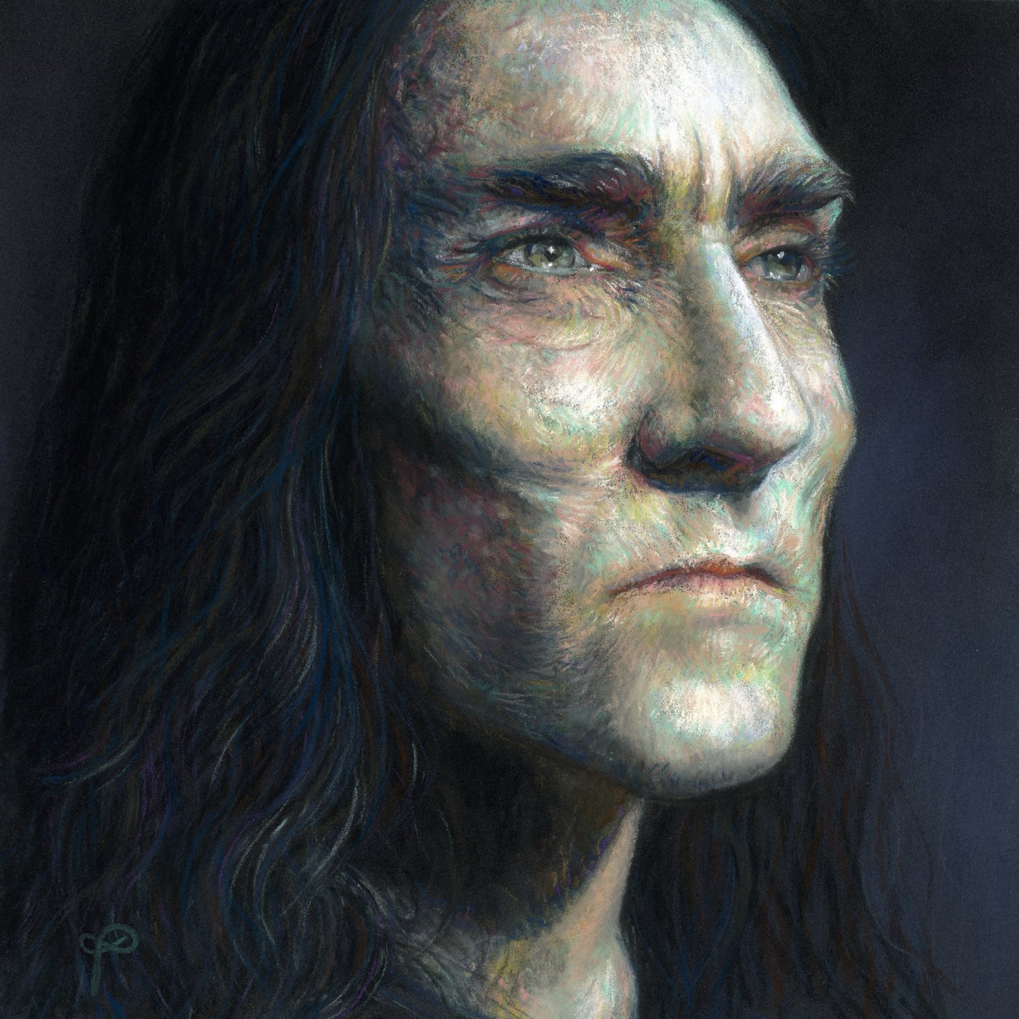 Pastel drawing of Joseph Mawle’s Adar, who I still love very much as well. His face is illuminated by sunlight, for what Adar probably thought was the last time.