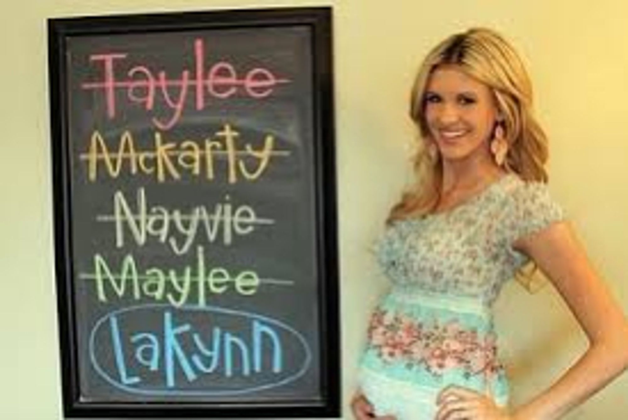 The classic meme of the lady choosing Lakynn among a list of very nontraditional names