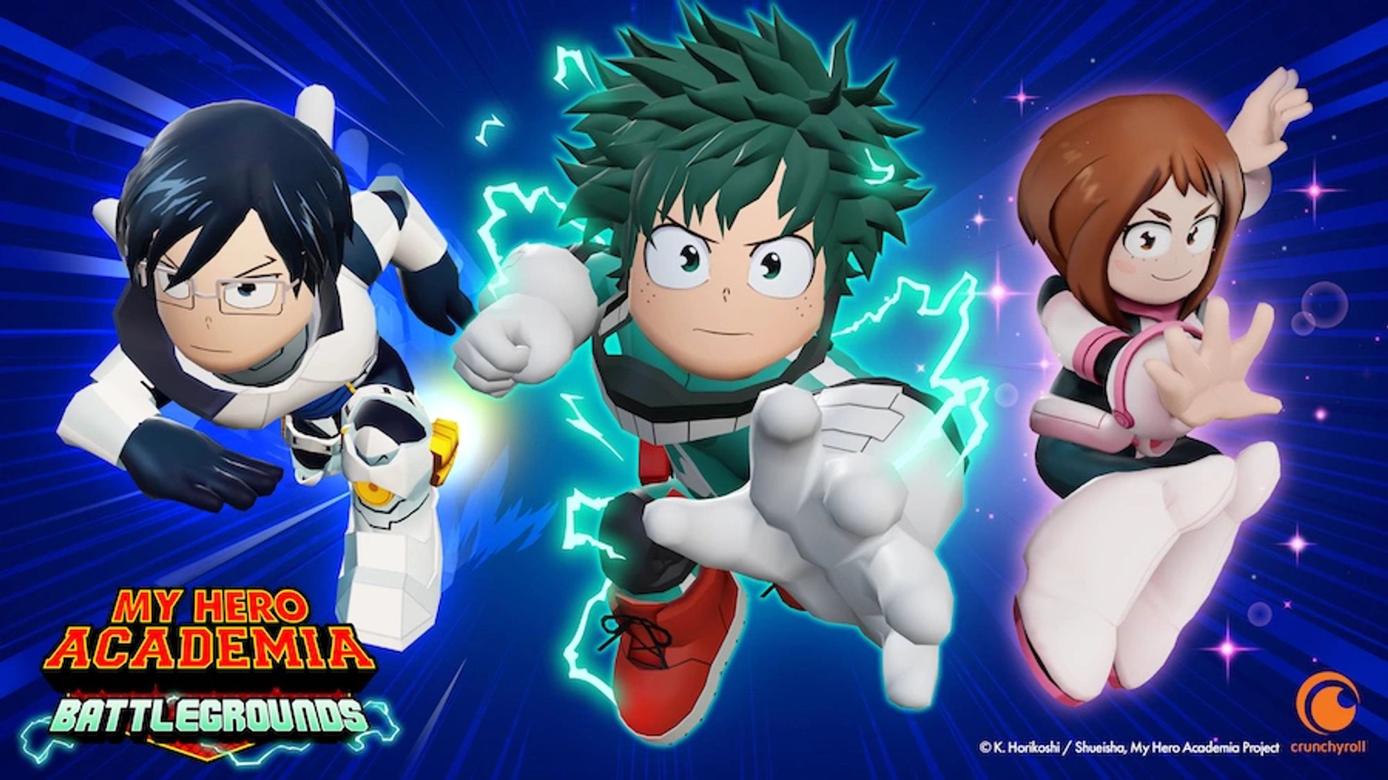 A promotional image for the My Hero Academia experience on Roblox