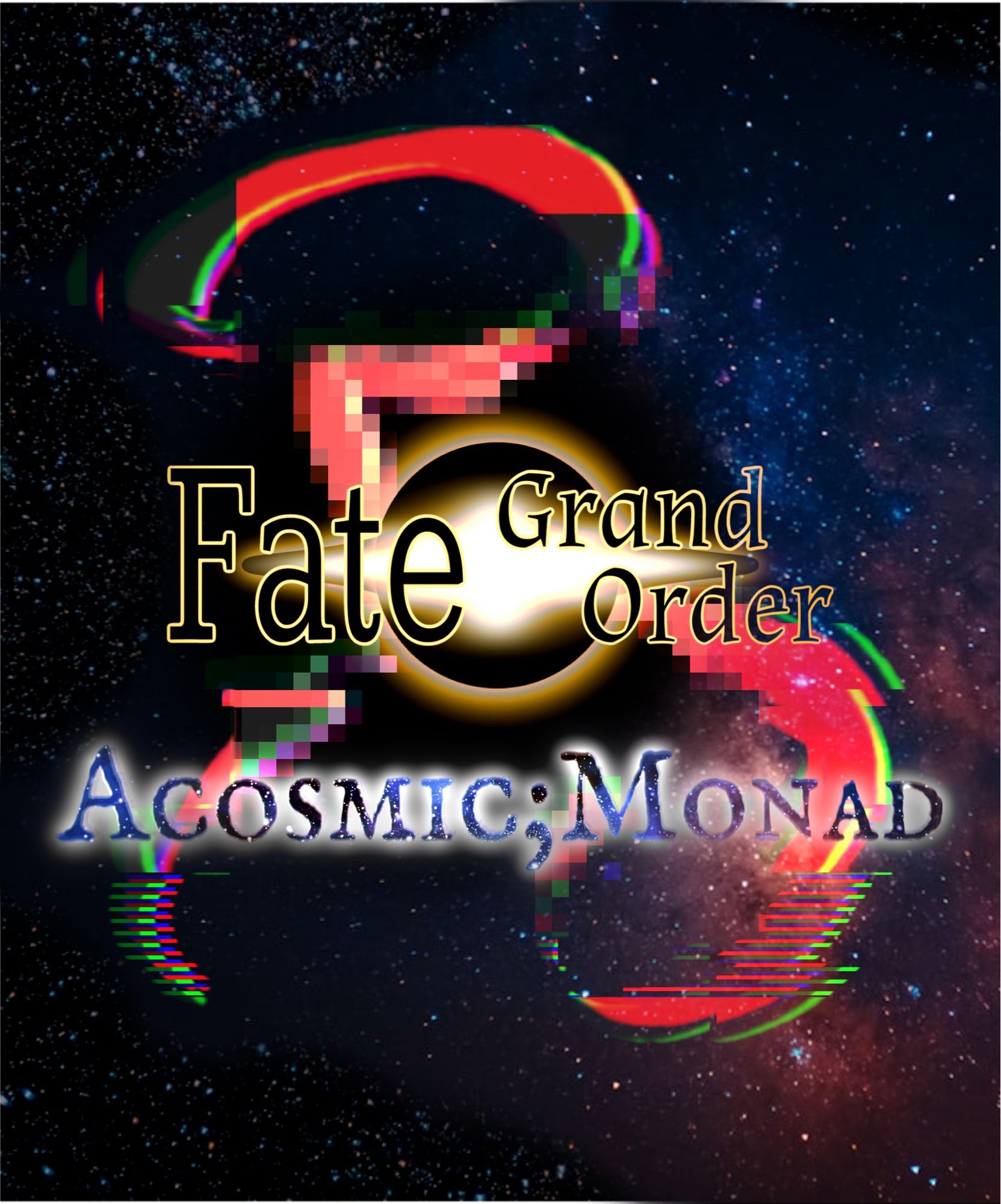 Space setting, title: Fate Grand Order, Acosmic;Monad. “the yellow sign” distorted in the background.

* unless I forget, get busy, lose motivation, get distracted, lose sleep, etc.

Credit: I own nothing in the image.
- Bazaart app for editing and assets. 
- Yellow Sign by unknown.