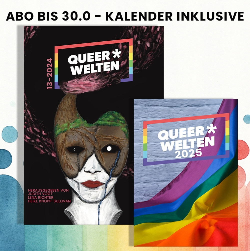 Cover der Queerwelten 13 und des Taschenkalenders der QW