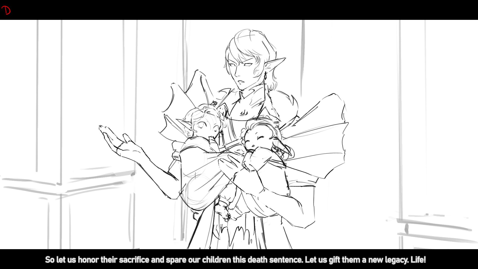 Aymeric with his twin babes giving some fuckass speech