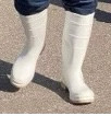 White girly rubber boots as worn by Ron DeSantis visiting a hurricane-devastated site