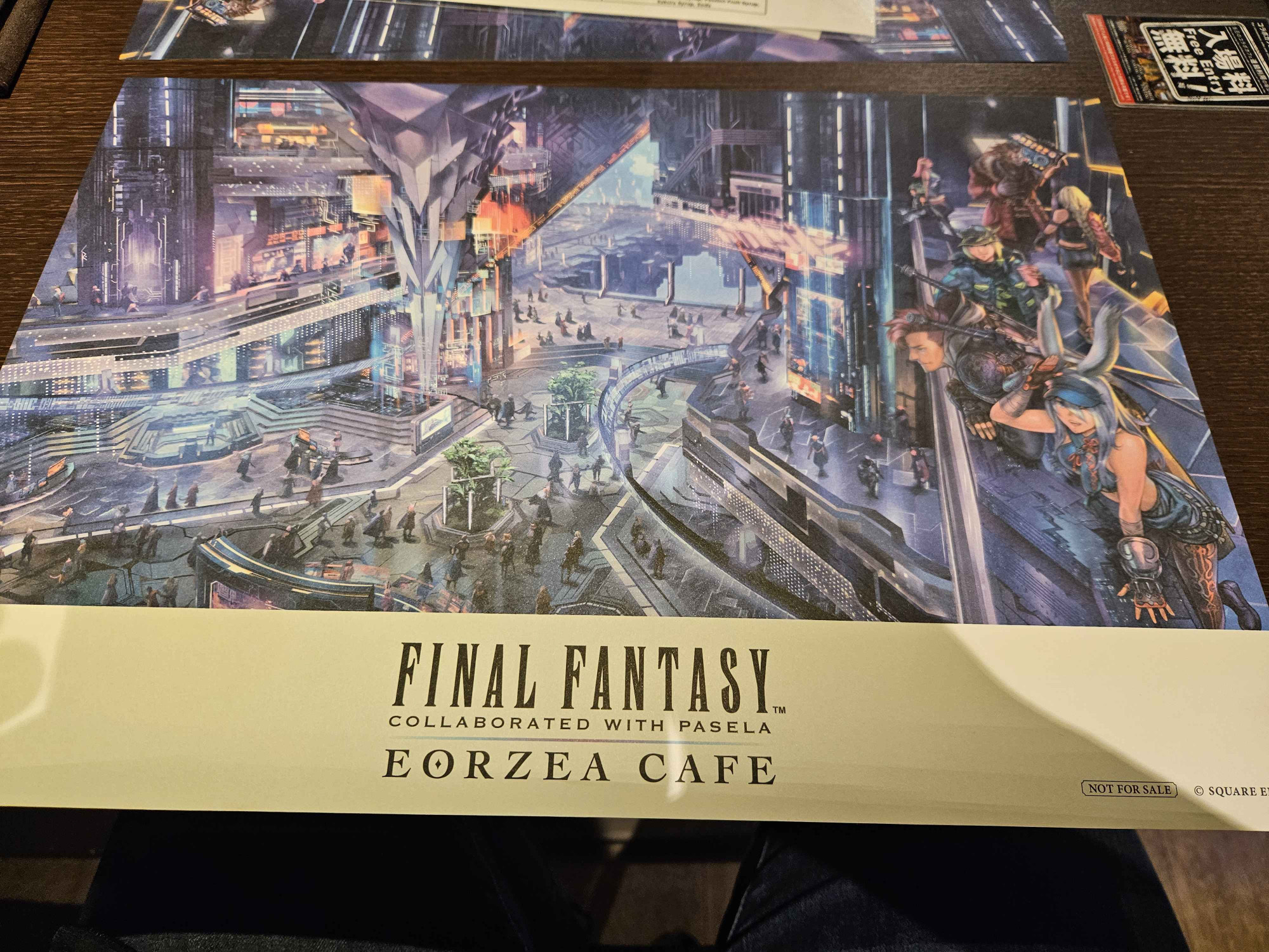 Place mat form Eorzea Cafe in Akihabara 