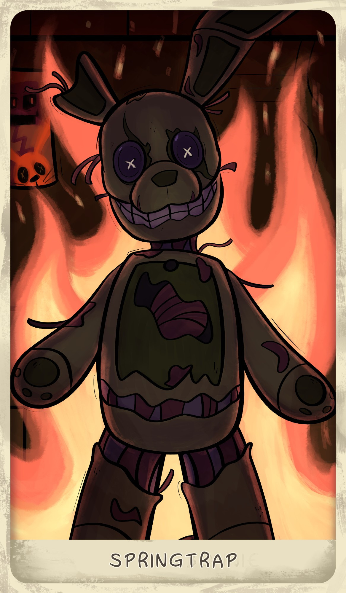 Card included with the Springtrap Plush