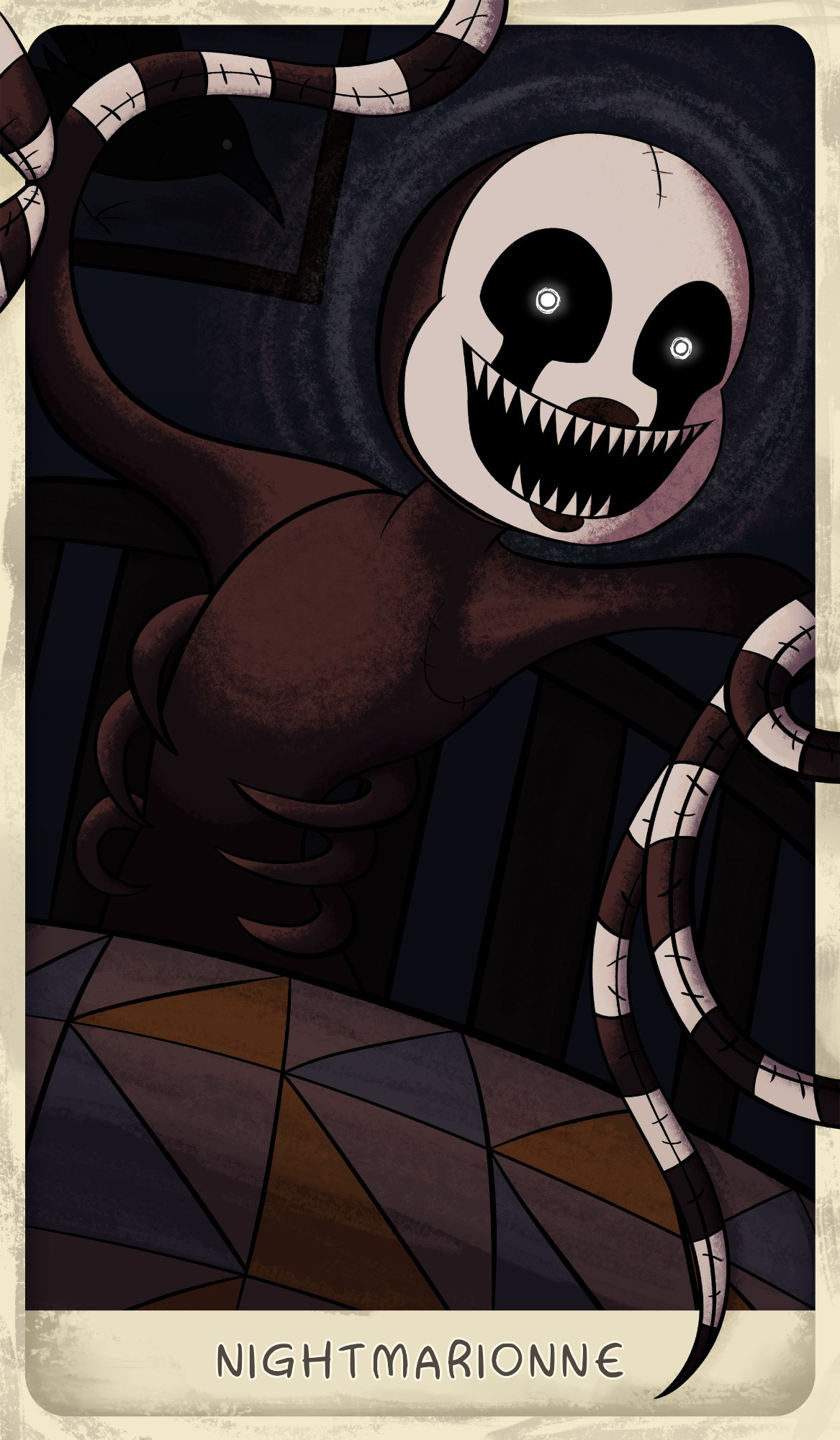 Card included with the Nightmarionne Plush