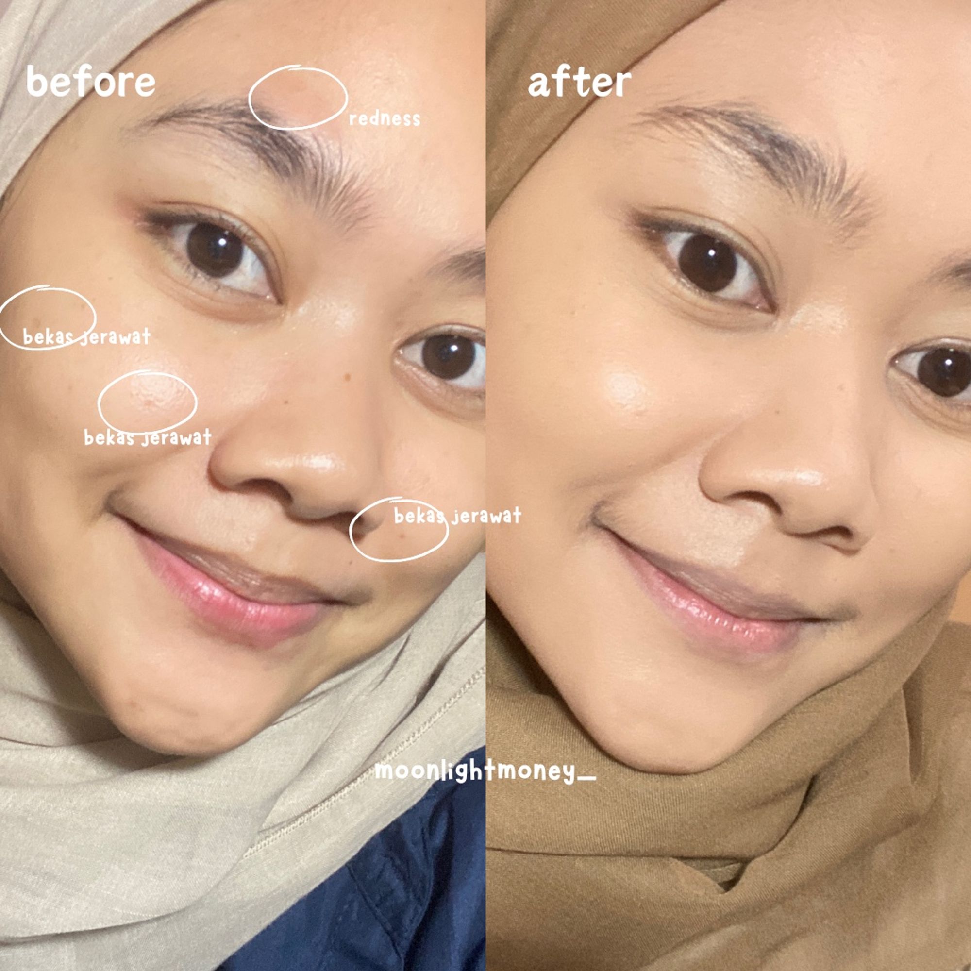 teksturnya thick ga yg cair gt. 
ini coveragenya jg full lho tp pas dipake bnr2 ringan gt ga sumuk/berat pas dipake. di aku dia bnran cover kemerahan & bks jerawat aku. undereye aku jg ke cover woy😭🫶🏻 

finishny jg silk velvet ga yg matte kering gt. dry skin jg aman sih pke ini