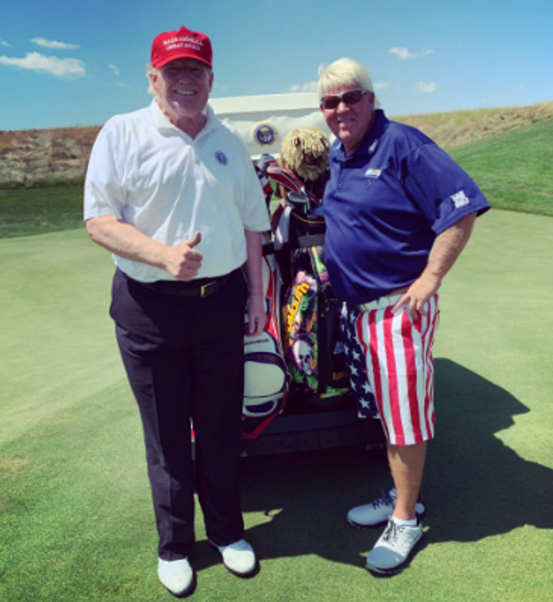 John Daly and Trump on golf course