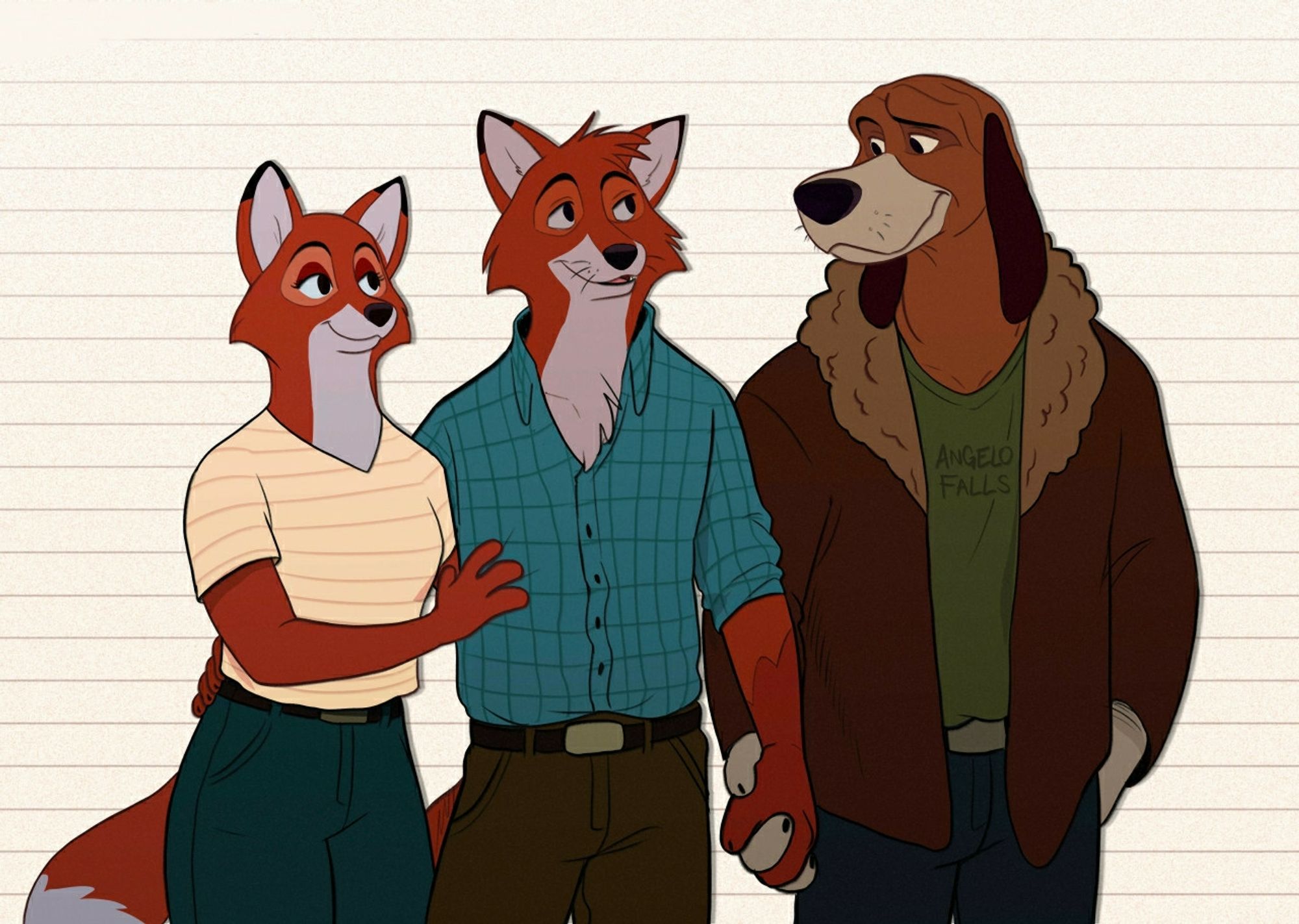 [Fanart] anthro Fox and the Hound 