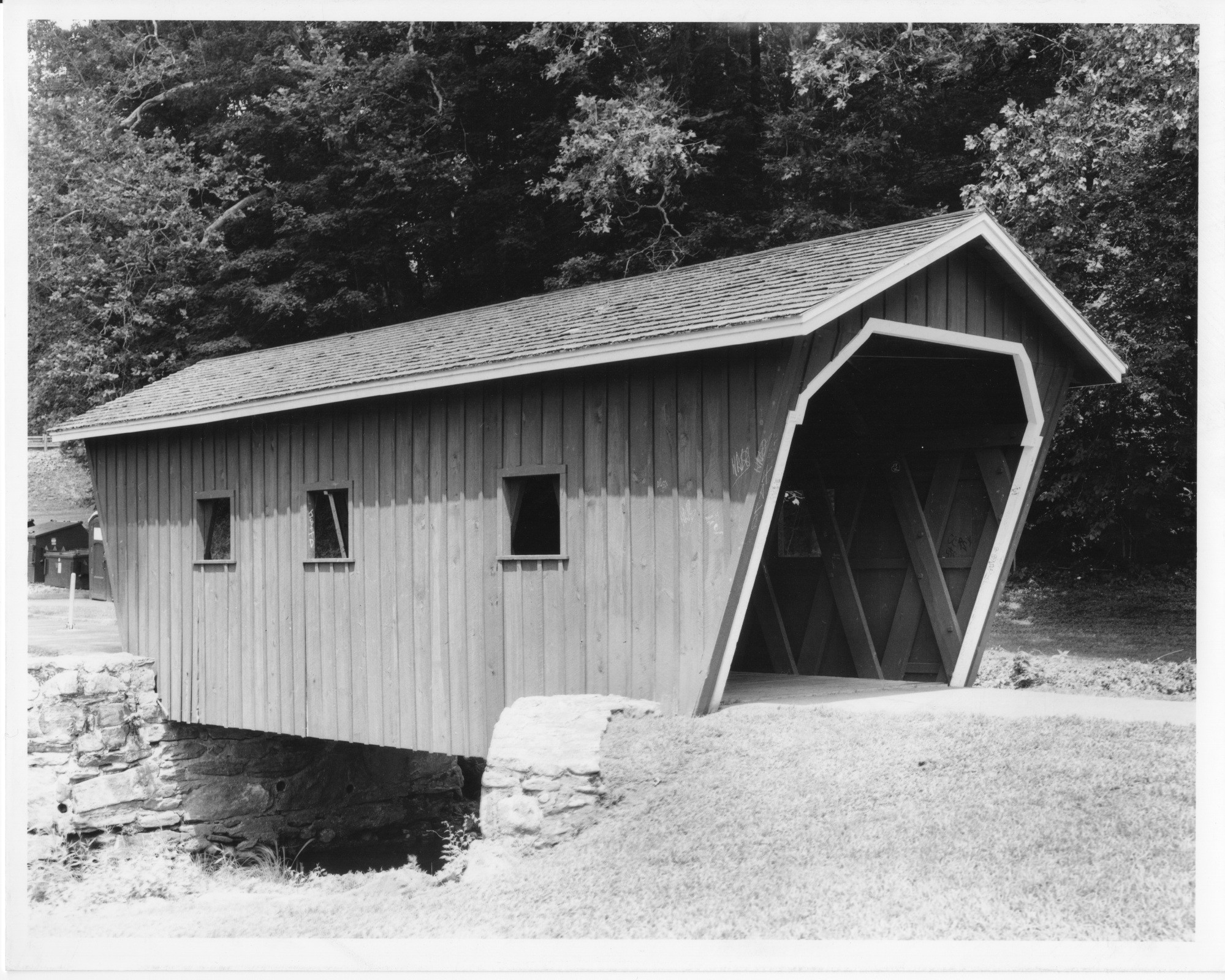 Covered bridge in Kent Falls State Park.