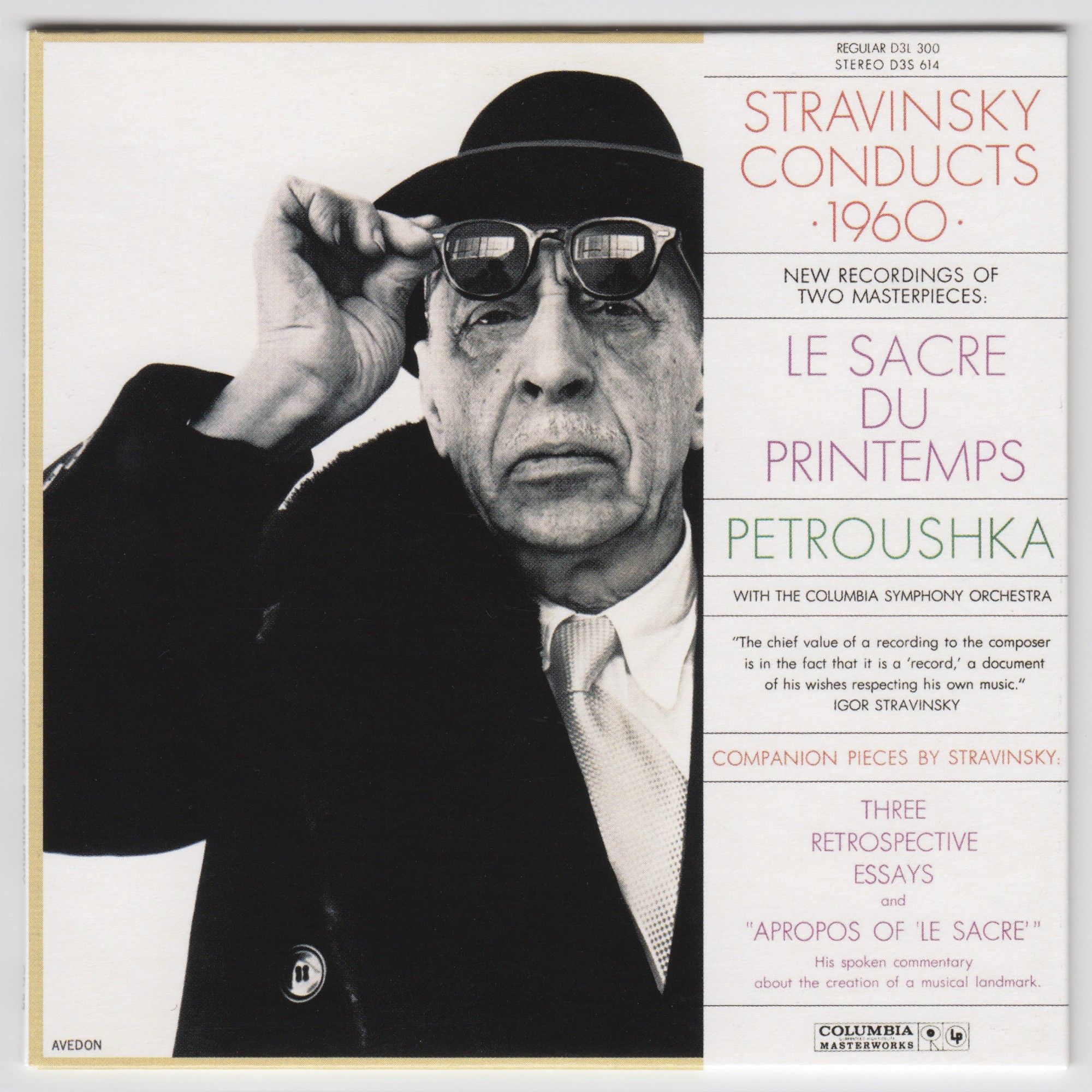 Stravinsky raising his glasses and peering at you with a look of suspicion