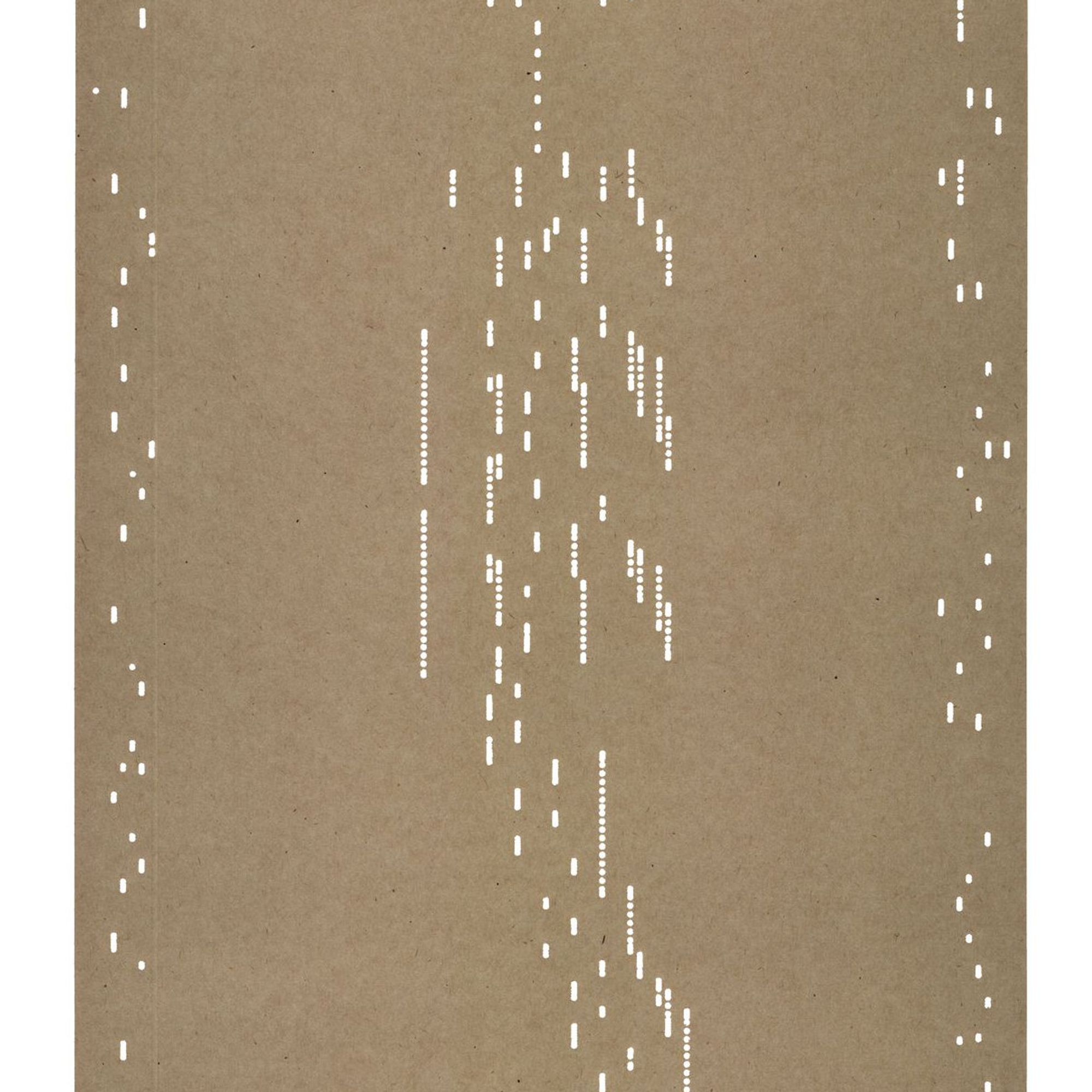 Debussy piano roll. A sheet of paper with punctures