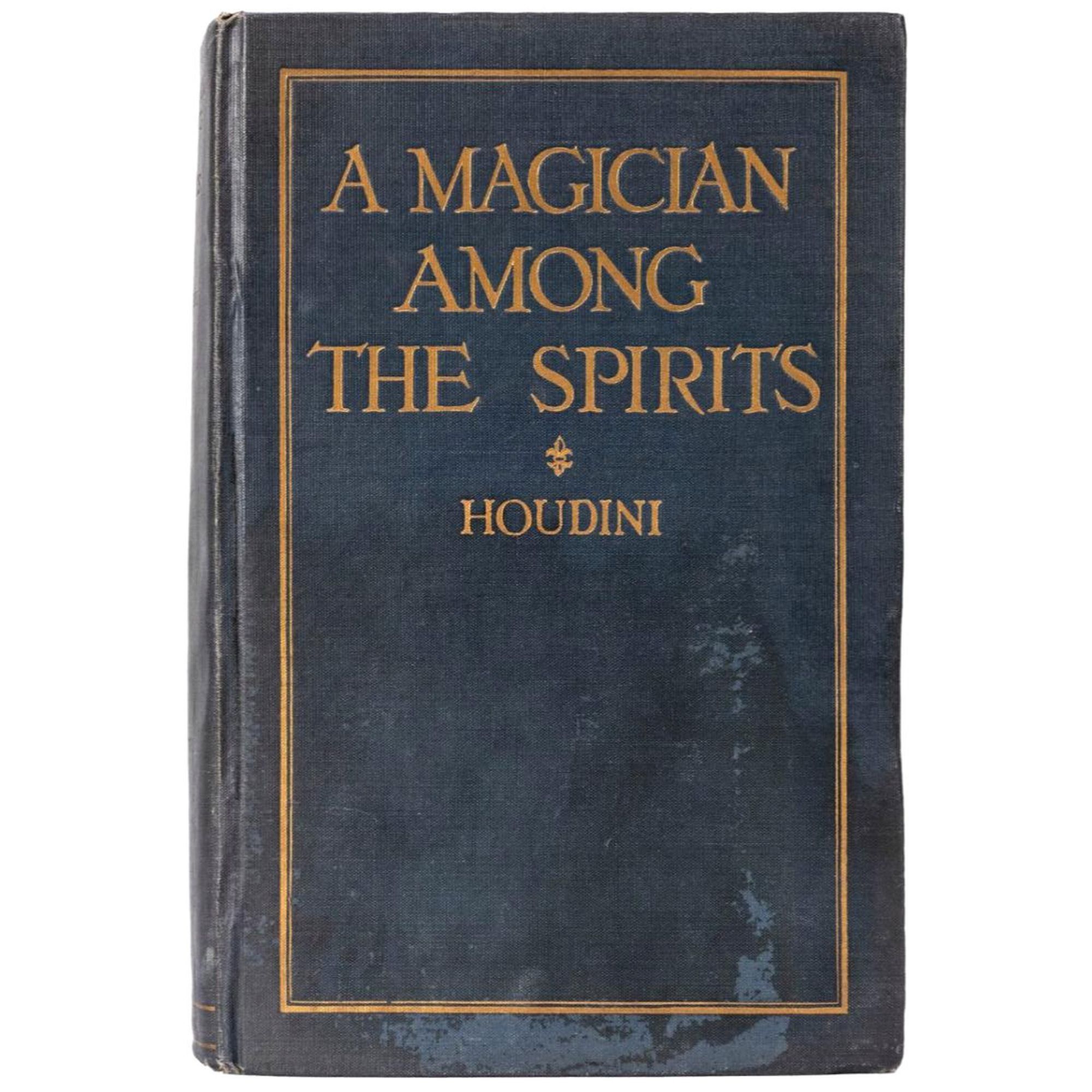 1st edition book. 1924. A Magician Among the Spirits by Harry Houdini. 
Blue hardback with gold text.