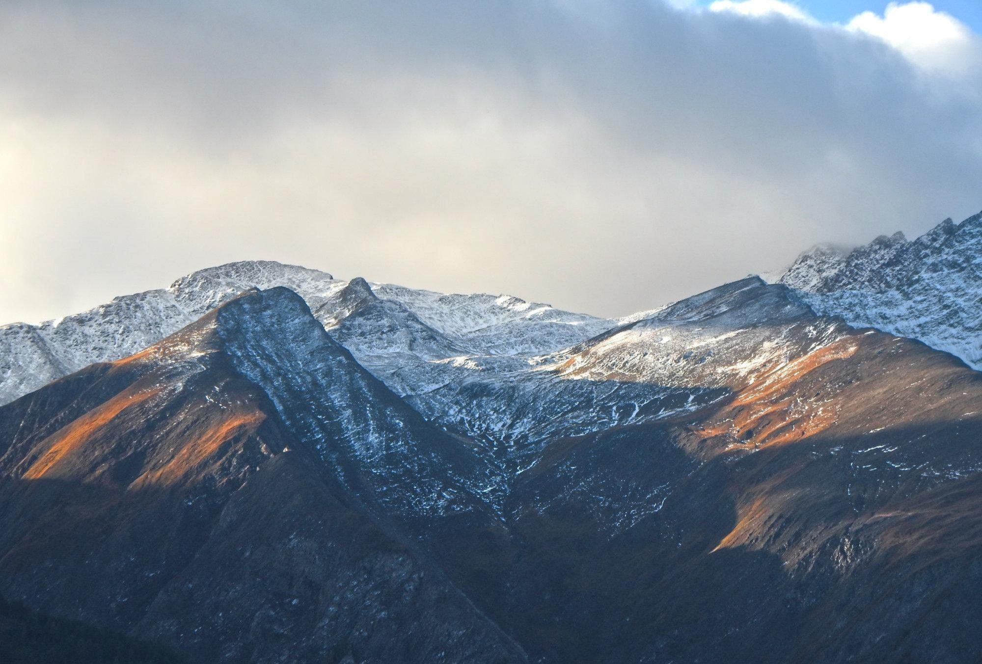 First light mountain view