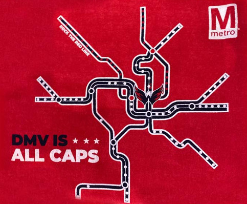 The Capitals handed out these Red Line-themed rally towels in 2022.