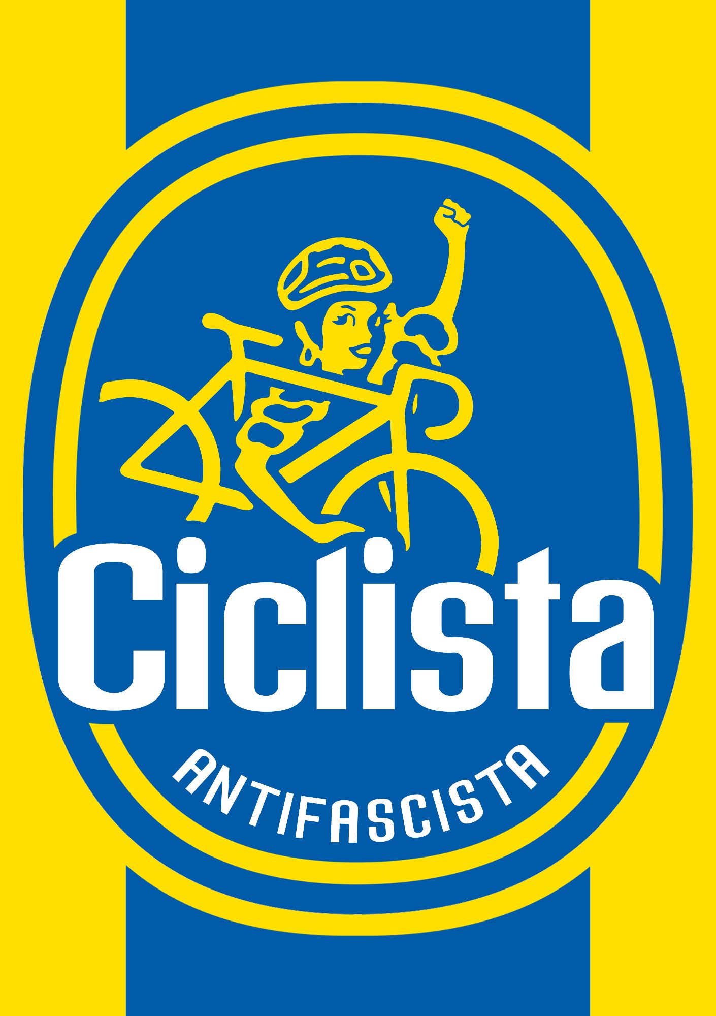 ciclista antifascista in Chiquita label optik