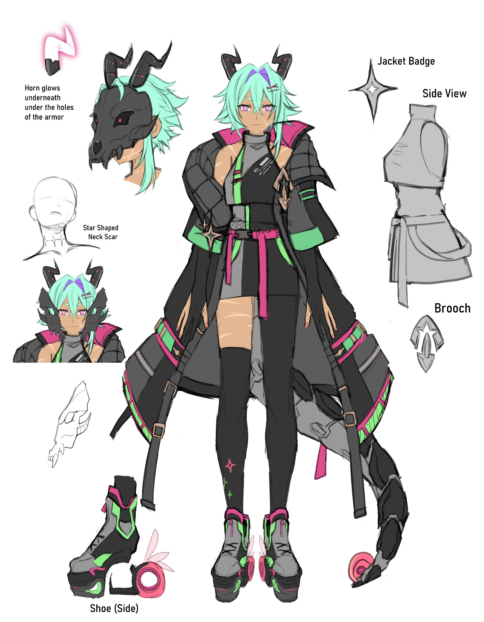 Vtuber design of Nyxseras Clock