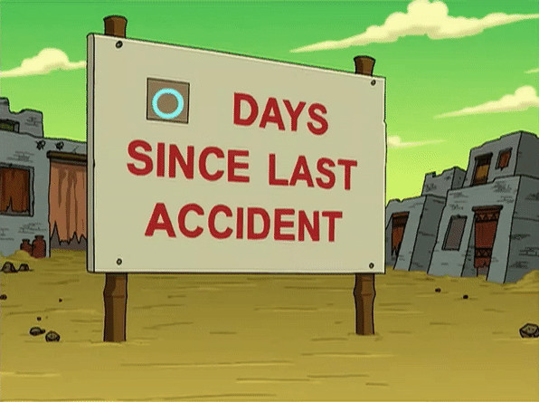 Futurama days since last accident GIF