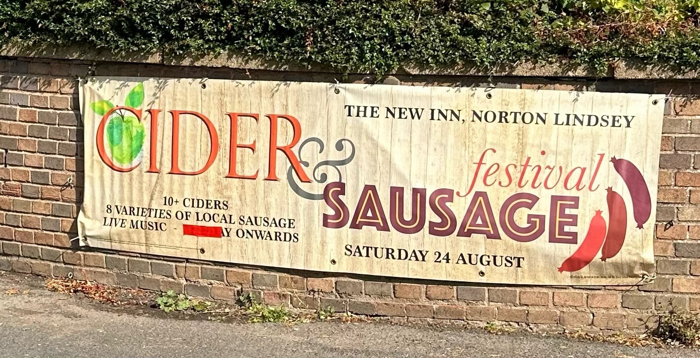 Cider and sausage. Ooooh errr