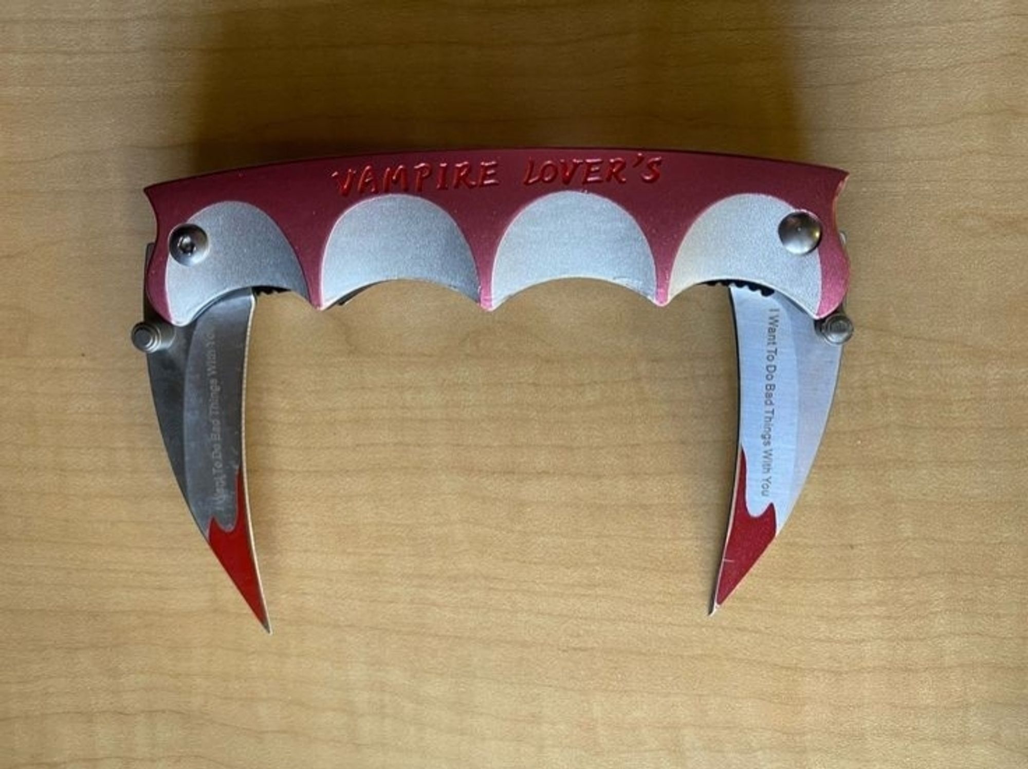 vampire teeth inspired knife