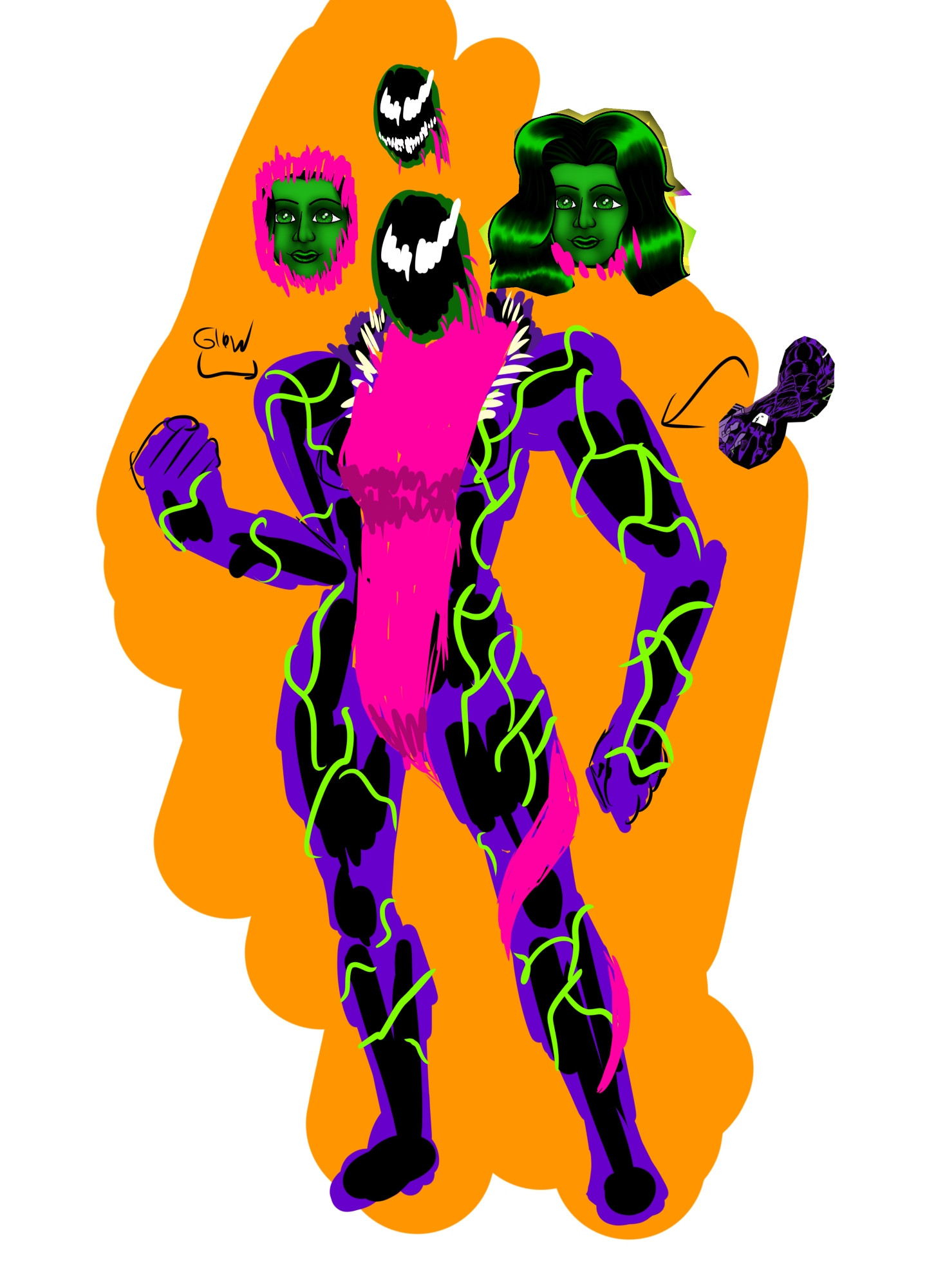 Symbiote She-Hulk design concept sketch
