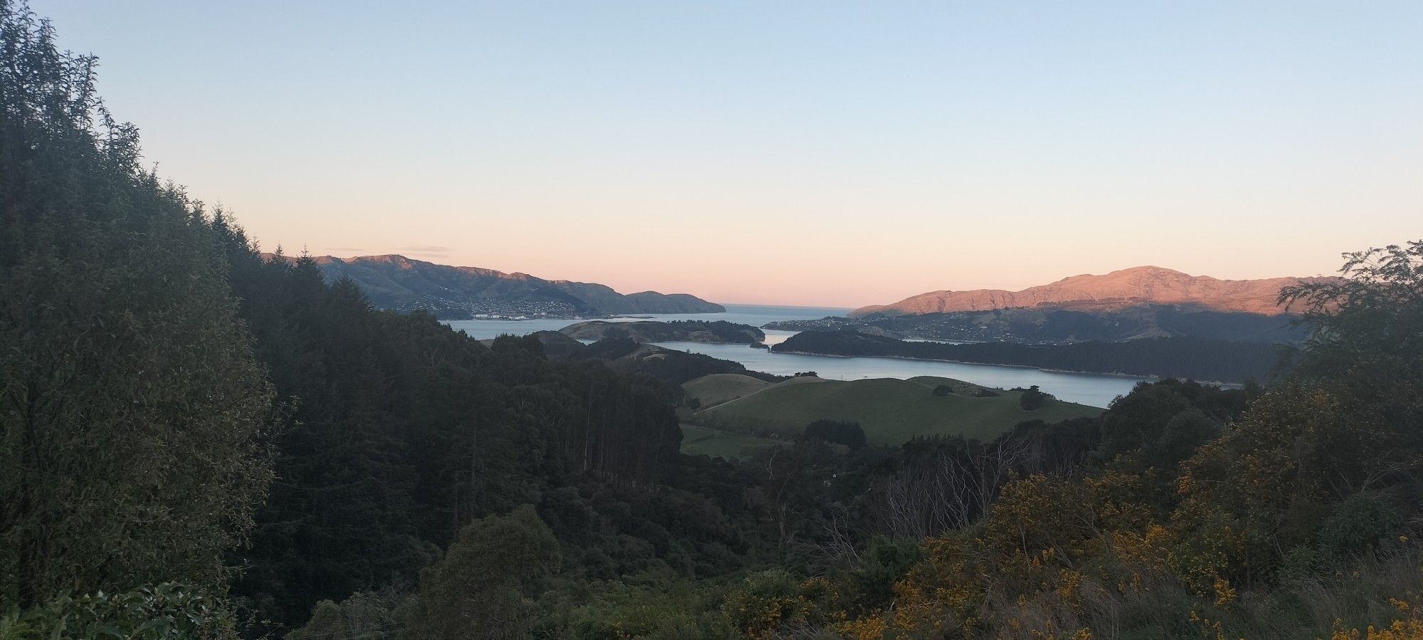 Sunset from Living Springs, looking towards Lyttelton