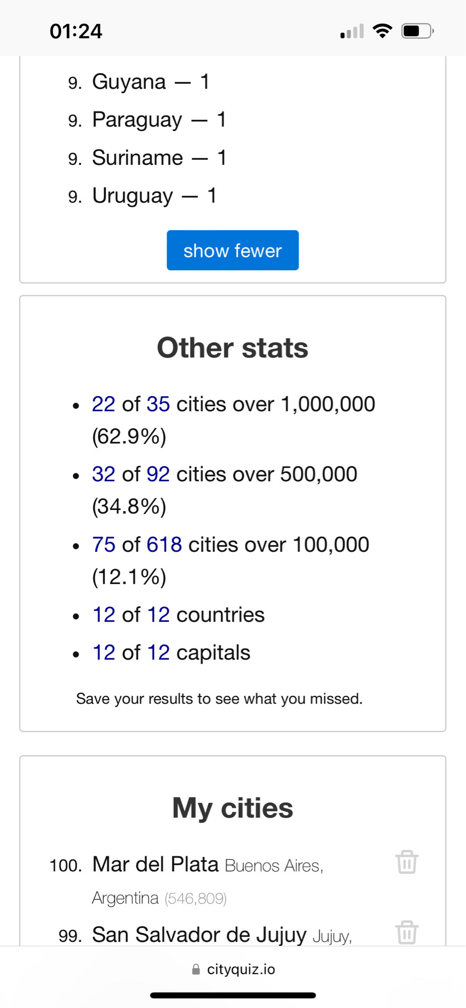 Quelques stats 22/35 villes de plus d’un million d’hab. 12/12 capitales.