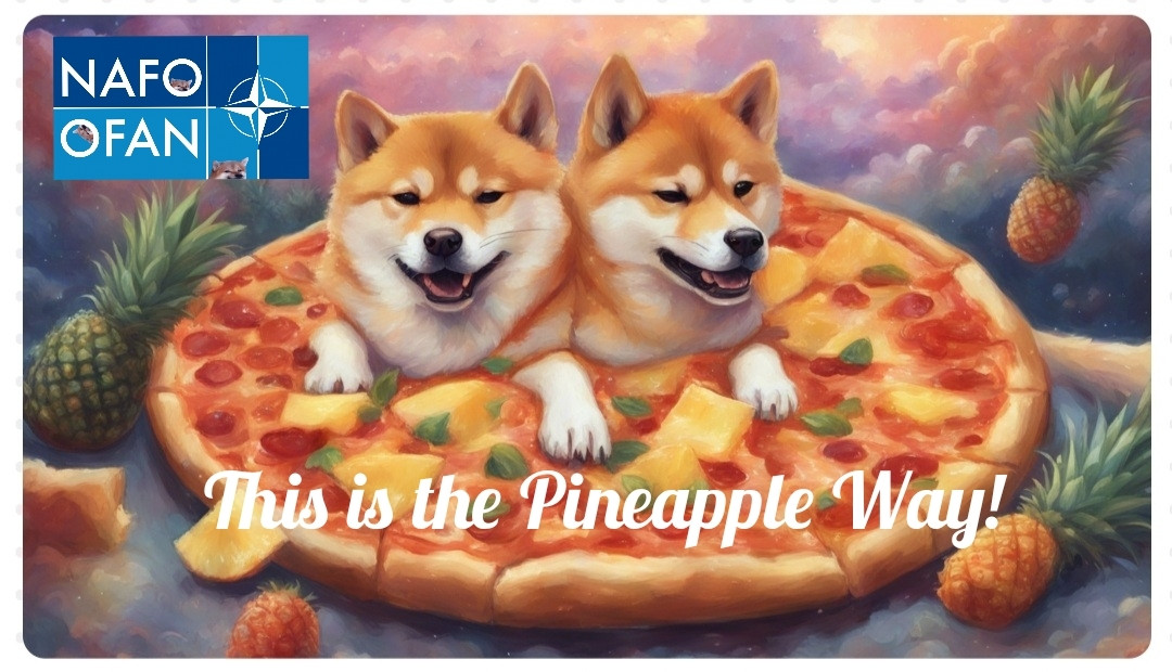 Nafo Pineapple on Pizza Meme