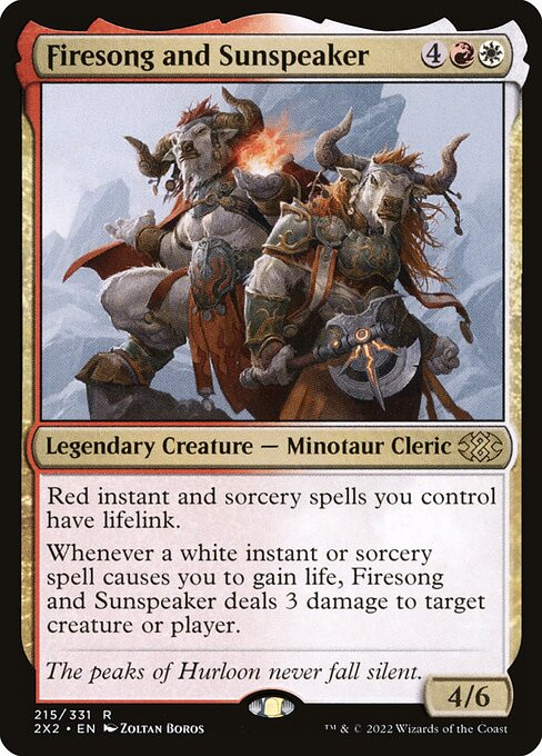 Firesong and Sunspeaker MTG card