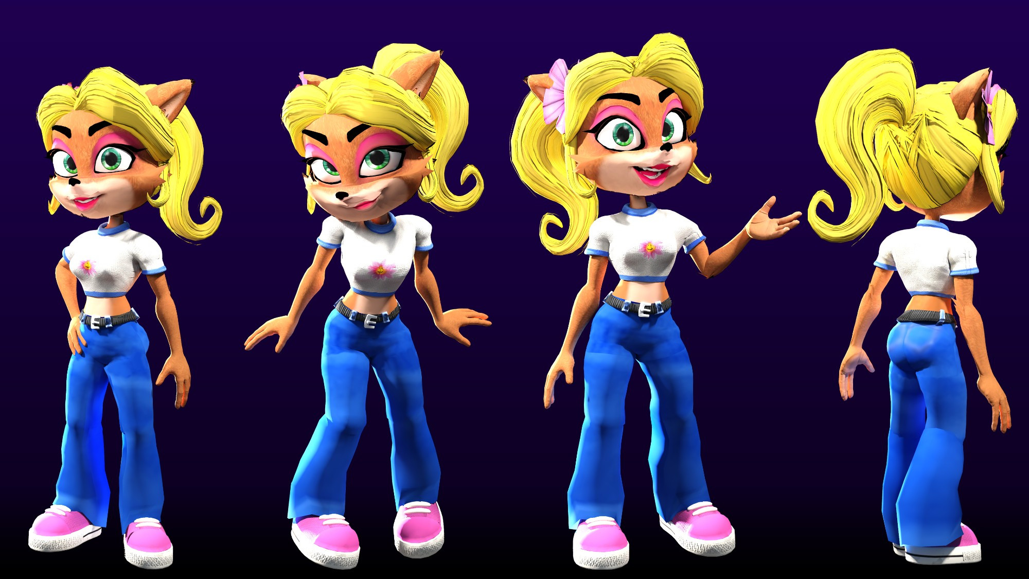 Coco Bandicoot (Twinsanity/Nitro Kart)
Program Used: 3ds Max
Render: Arnold