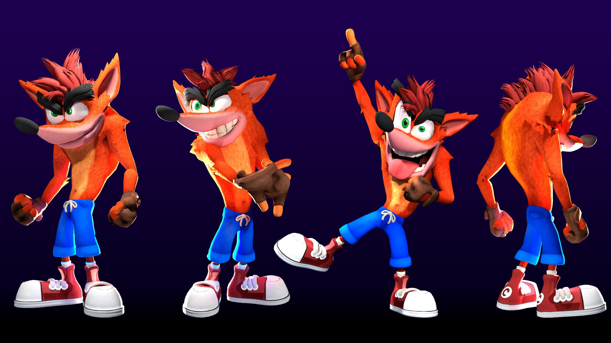 Crash Bandicoot
Program Used: 3ds Max
Render: Arnold