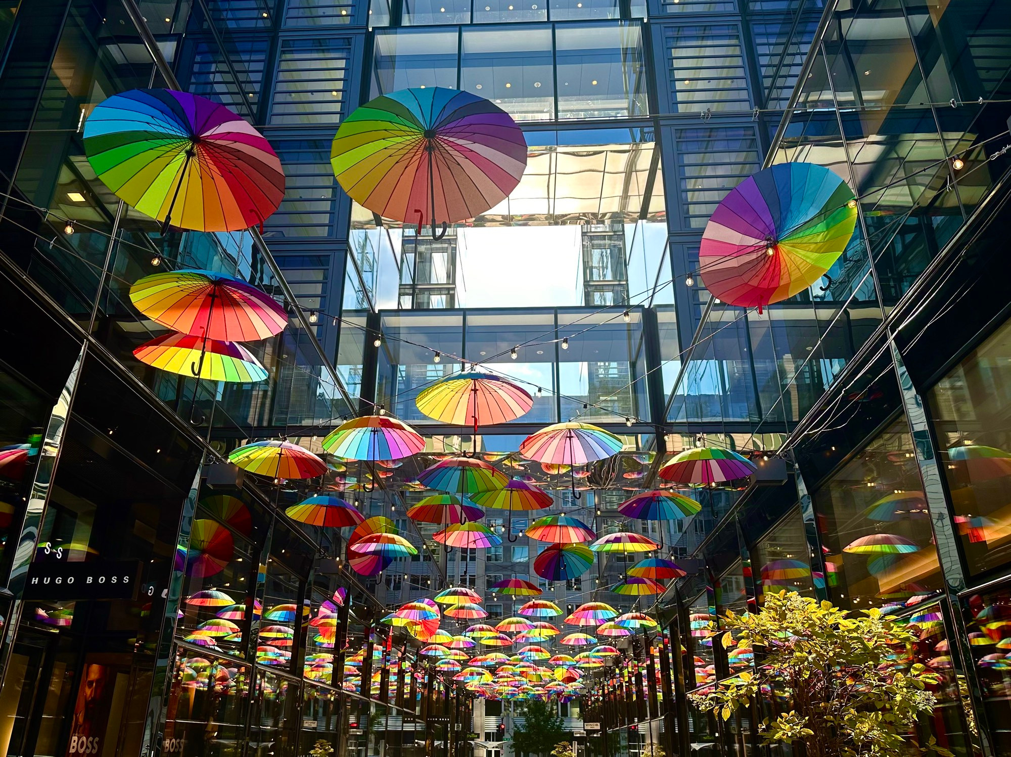 Hanging umbrellas in CityCenter, DC