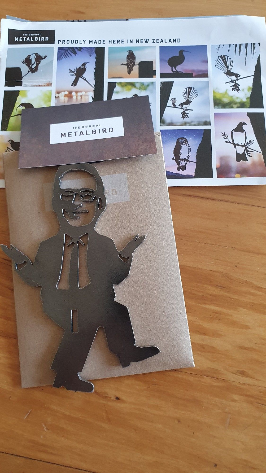 John Oliver Metal Bird cut out