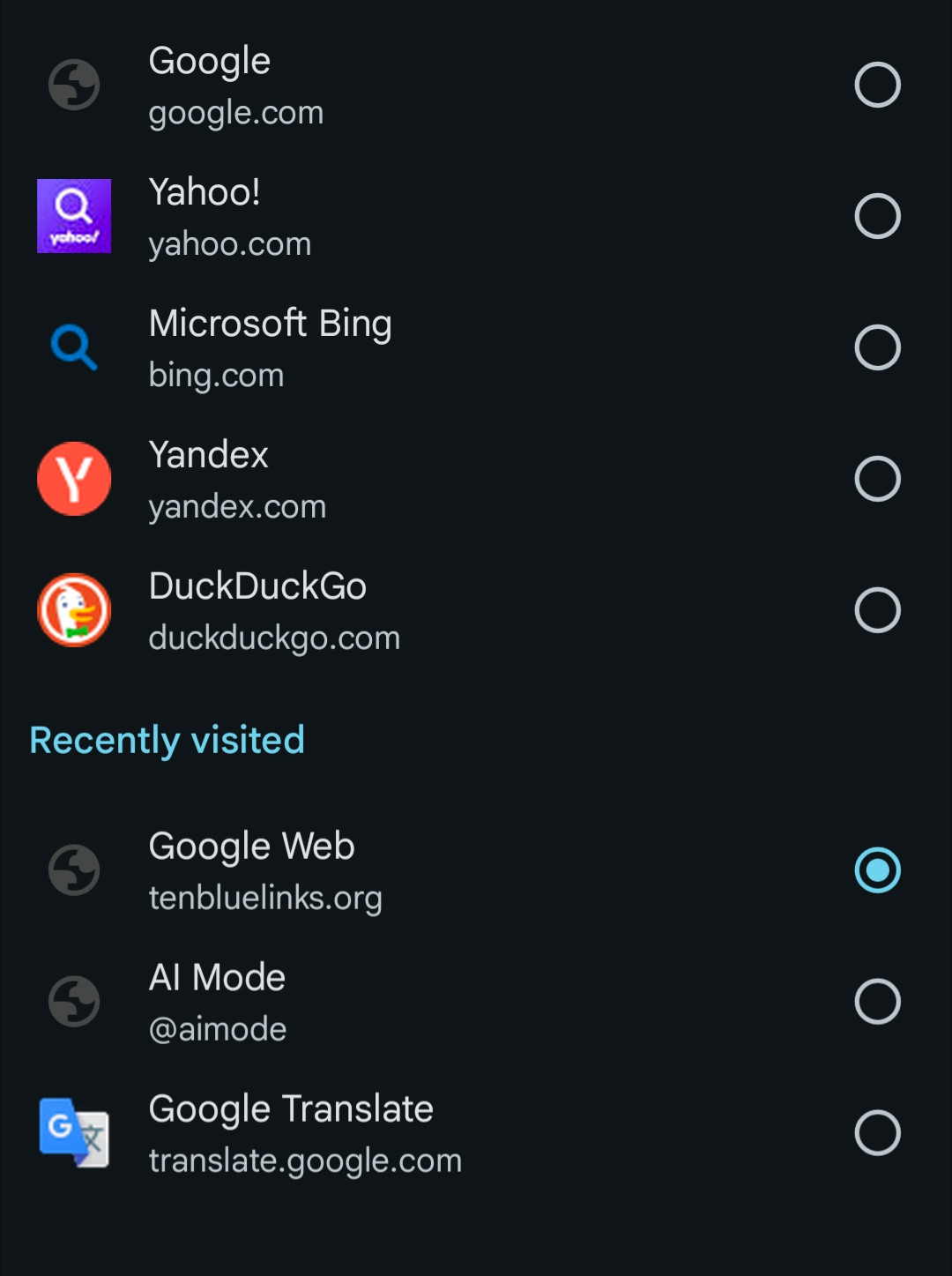 After following the steps I am now able to open my settings to let me manually set my search engine to Google web, which turns off Google's terrible AI ass assistant 