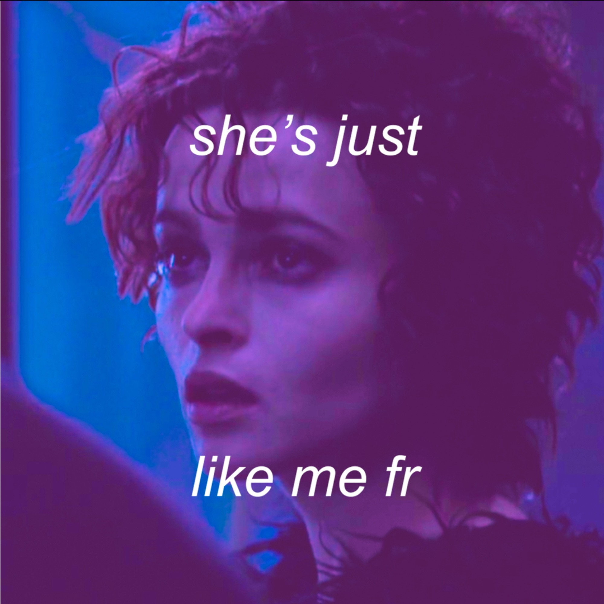 Marla Singer avec par dessus le texte "she’s just like me for real"