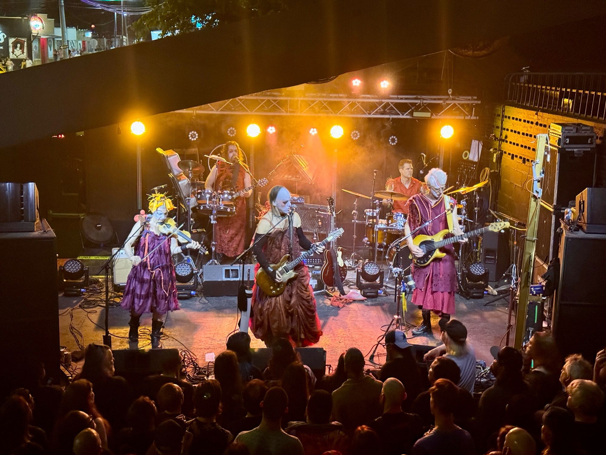 Sleepytime Gorilla Museum playing on stage at Mohawk in Austin, TX.