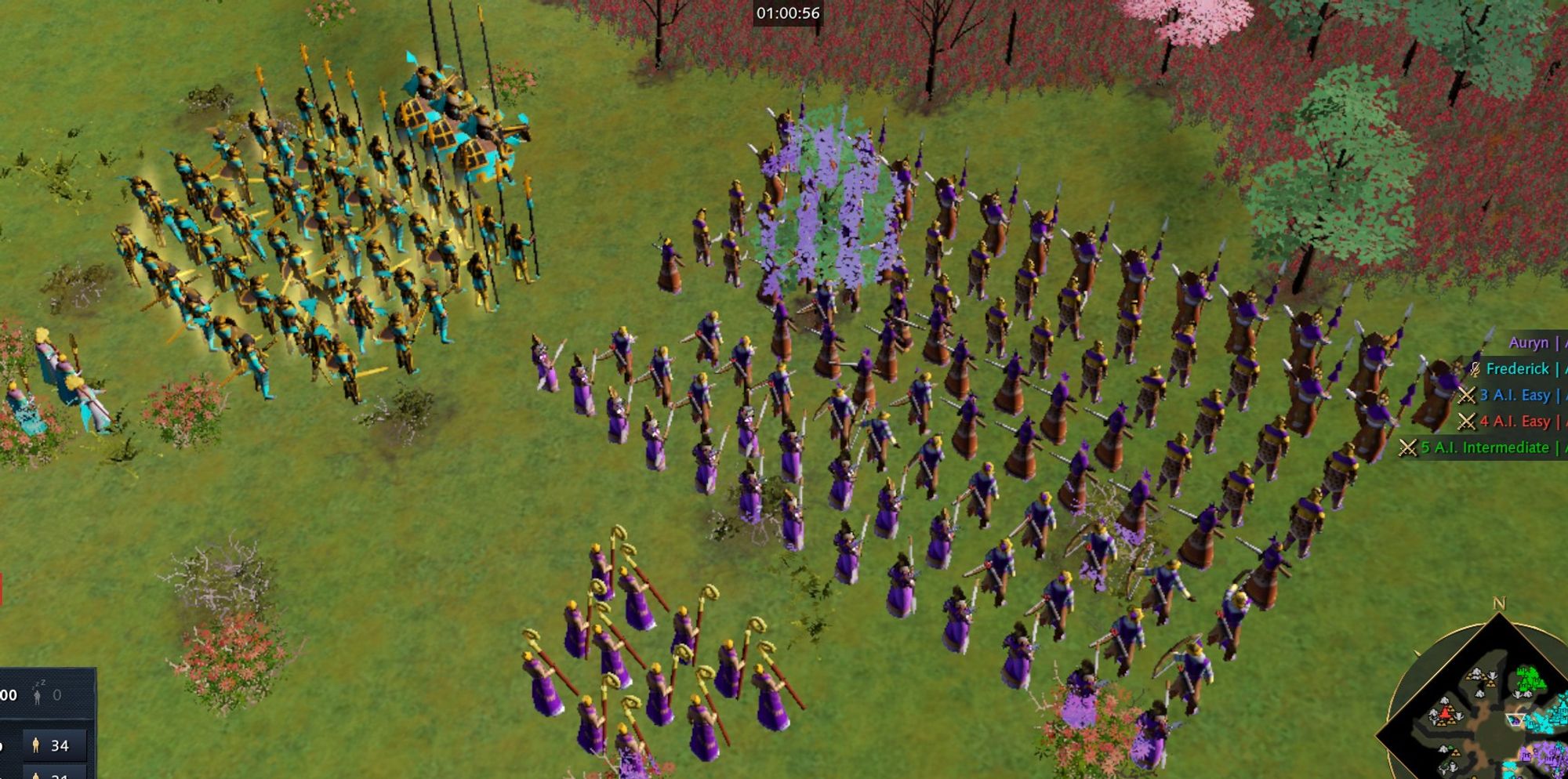 AGE OF EMPIRES 4
Order of the Dragon army and Malian army stand in a field ready to fight together